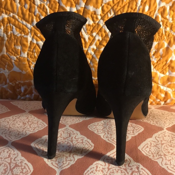Leith netted stiletto black suede heels sz 6.5 - Picture 8 of 10